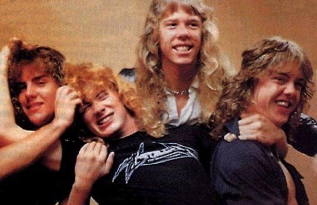 Metallica en sus primeros años con Dave Mustaine